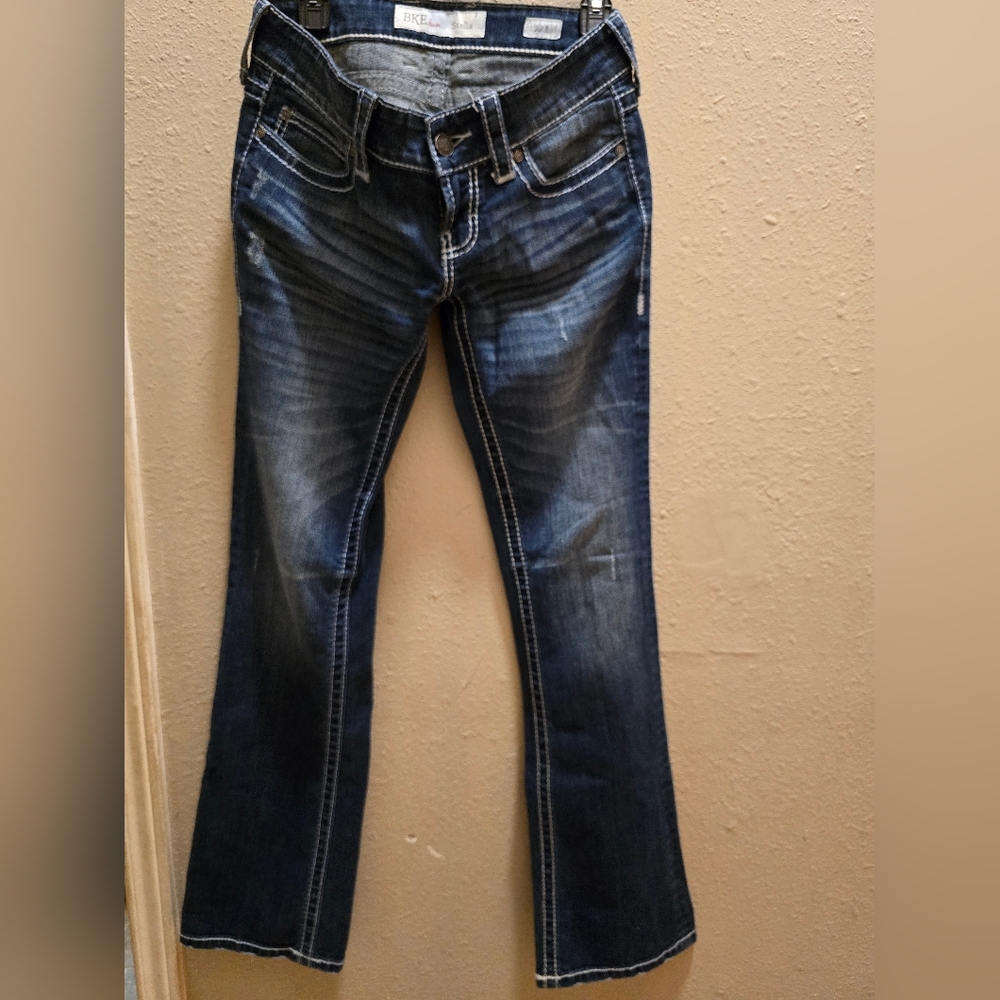 BKE Women's Dark Blue Boot Cut Jeans